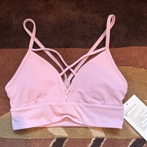 Lululemon Athletica Blush Strappy Sports Bra Nulu